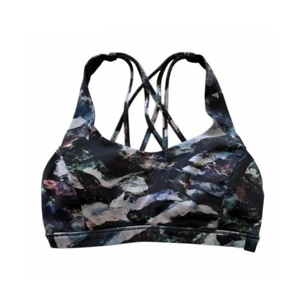 Lululemon Free To Be Serene Bra 8 Glacier Camo Starlight LW2ASJS